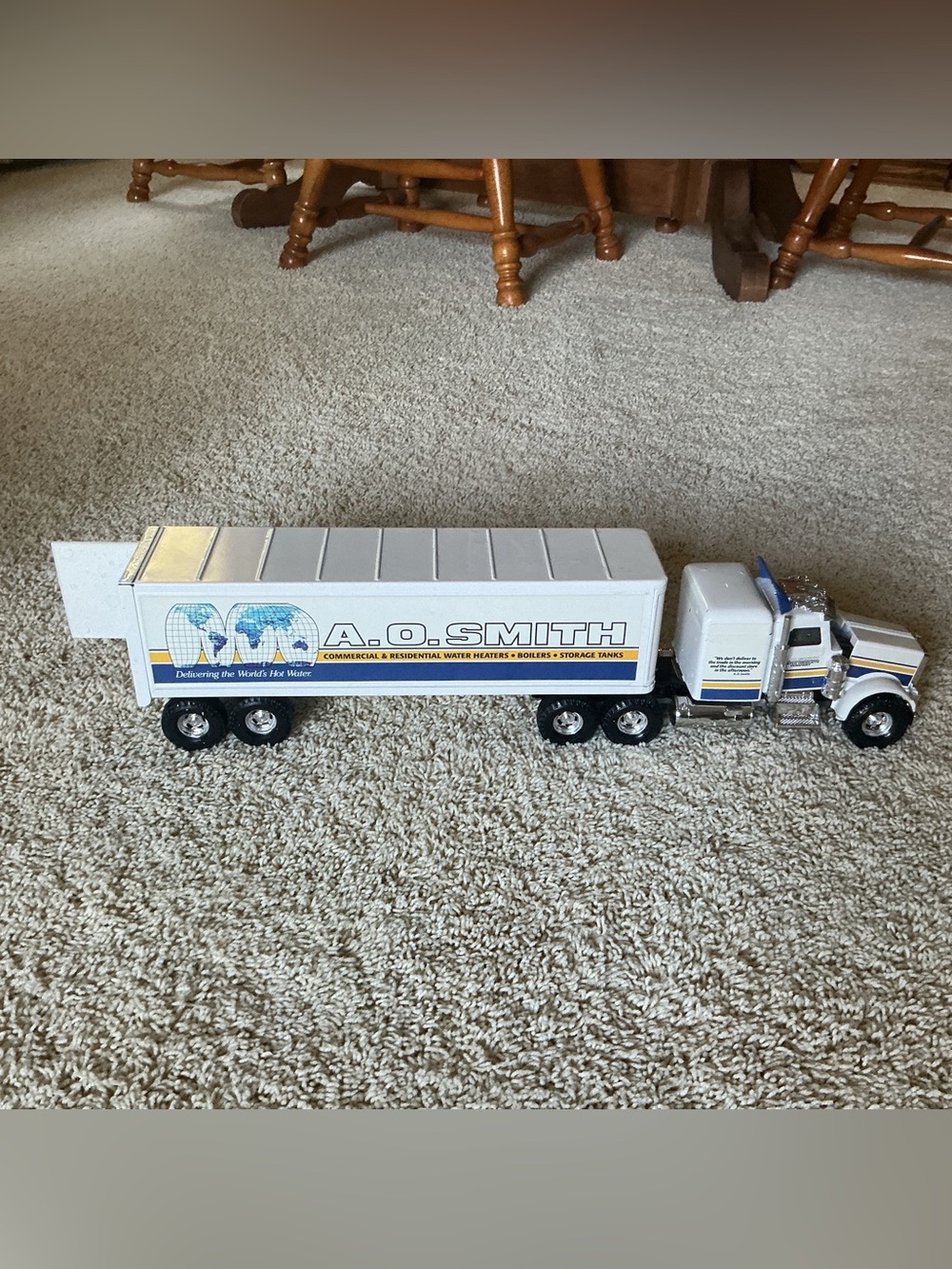 Vintage  Ertil AO Smith Semi Truck with Trailer